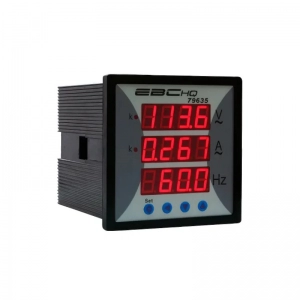Indicador Combinado Voltímetro–Amperímetro–Frecuencímetro 110 - 220 VAC Monofásico