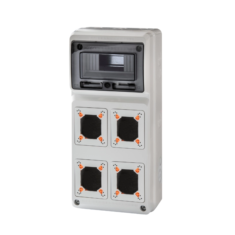 Tablero De Baja Tención - Encerramiento, 8 Módulos - 4 Slots Tomacorriente