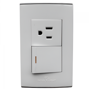 Interruptor+Toma Con Polo Michell Blanco BC1803