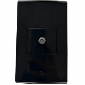 Toma Coaxial Sencilla Michell Negro BC1824