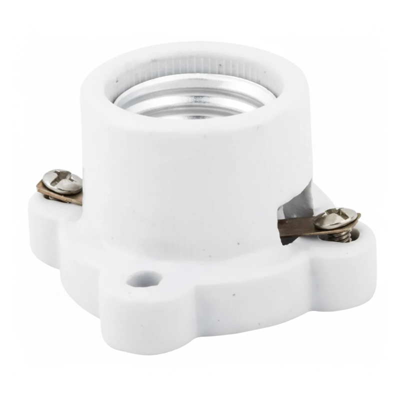 Portalámparas Porcelana E27 4 Puntas