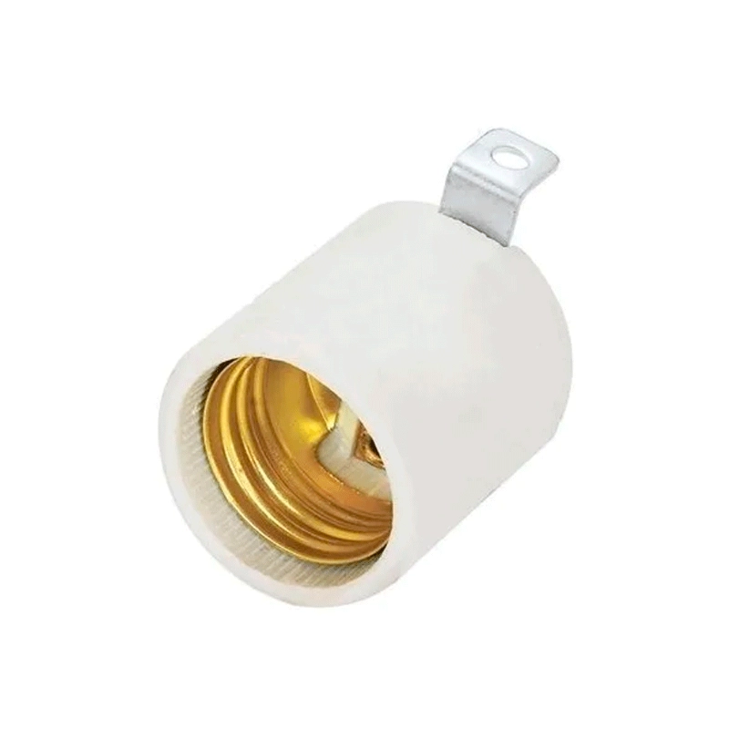 Portalámpara Porcelana E27 Con Aro