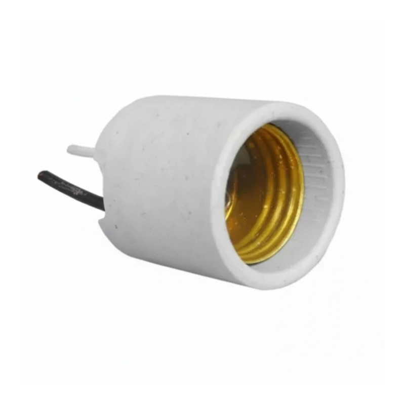 Portalámpara Porcelana E27 Cable + Aro