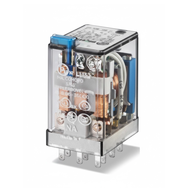 Relevos Pines Planos 8 Pines Conmutables 230 VAC Finder