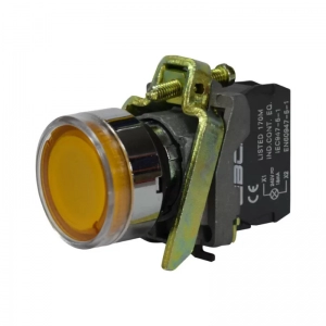 Pulsadores Base Metálica Ø 22mm Amarillo