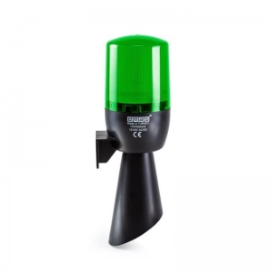 Balizas Fijas Intermitente Verde Con Buzzer 105dB - 24VAC/VDC