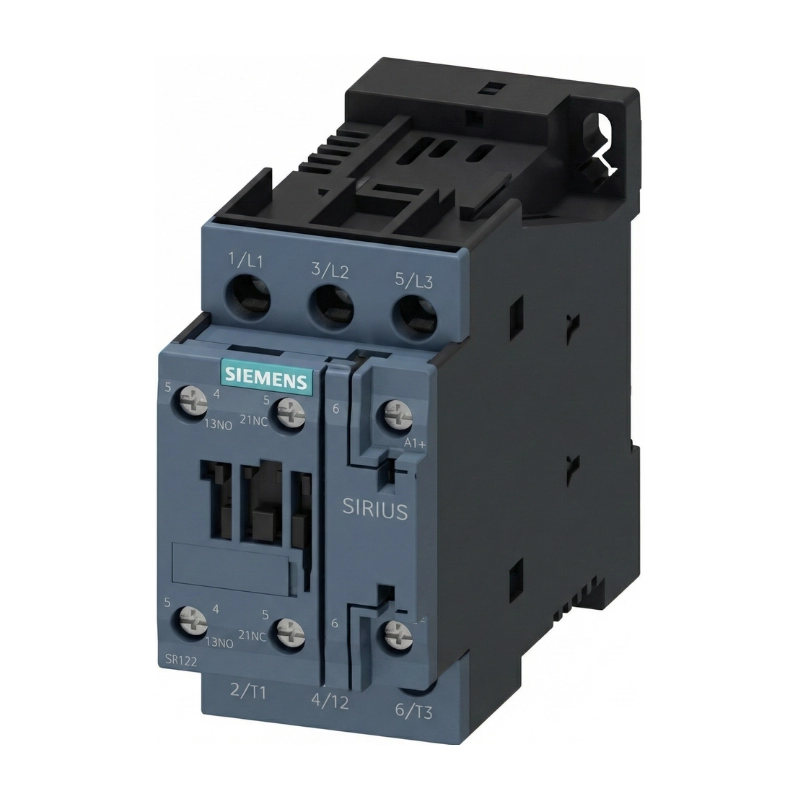 Contactor Siemens Sirus 1NA+1NC | Bobina 24VDC, Intensidad AC1 38A - 50A, Potencia 440V 30HP - Tamaño S0