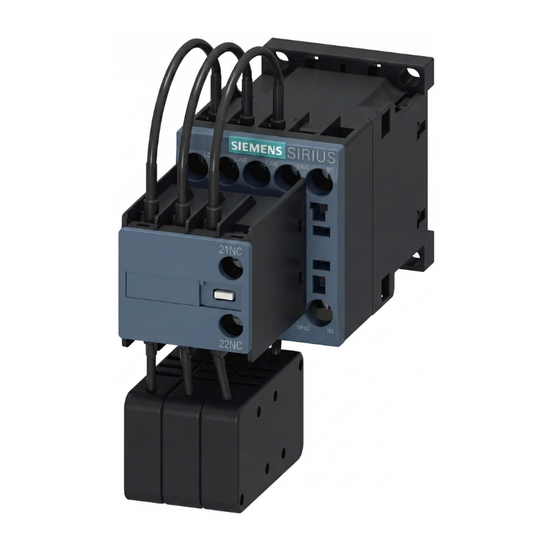 Contactor Siemens Sirus Con Resistencia De Precarga 1NA+1NC | Bobina 220VAC, Potencia 230V 7.2kVAR, 400V 12.5kVAR, 500V 15kVAR - Tamaño S00