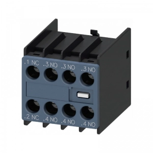 Bloque de Contacto Auxiliar Siemens 3NA+1NC, Montaje Frontal, Tamaño S00 - S3