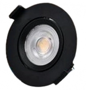 Bala Led Negra Integrada 18W P30 6500K Redonda
