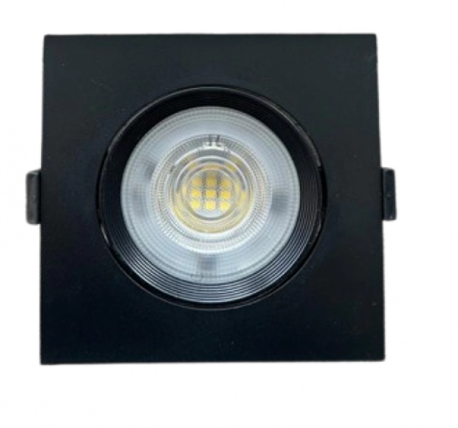 Bala Led Negra Integrada 12W P30 6500K Cuadrada