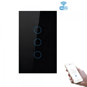 Interruptor Triple Wifi Negro