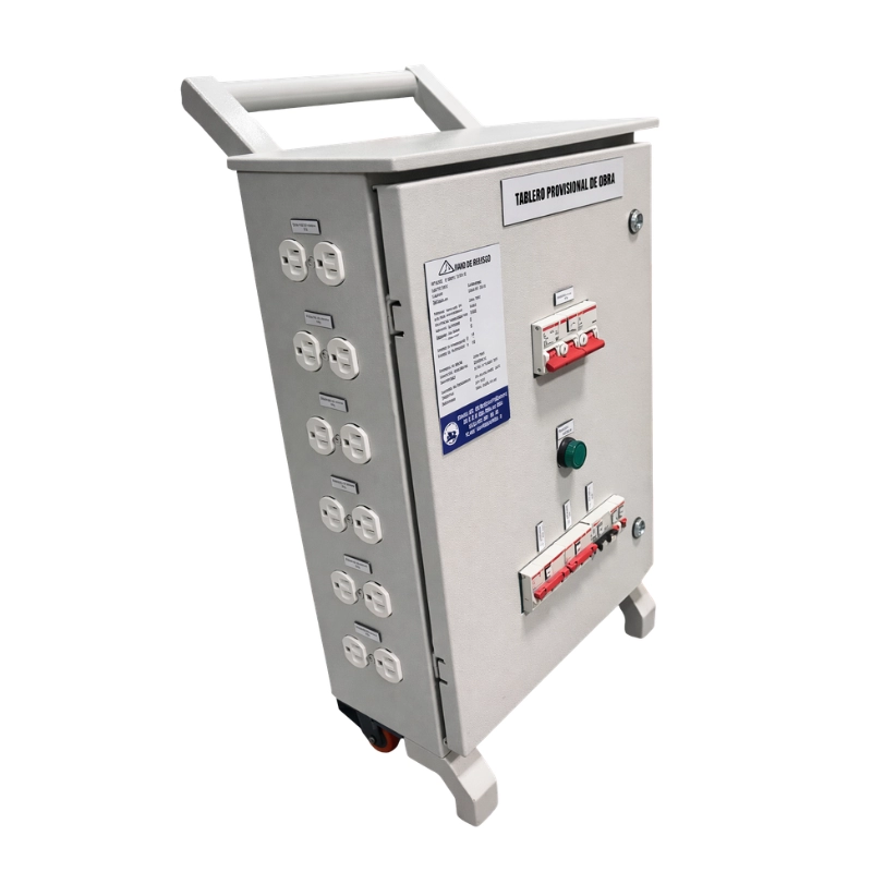 Tablero Provisional De Obra 70X50X25 Cm Equipado 2 Bifásico, 2 Trifásico Y 4 Monofásico