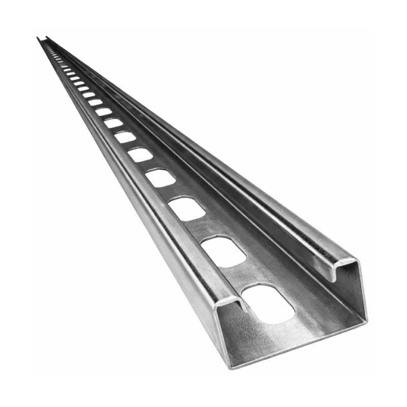 Riel Chanel X 3 Metros Perforado 4X4 Centímetros Cal 16