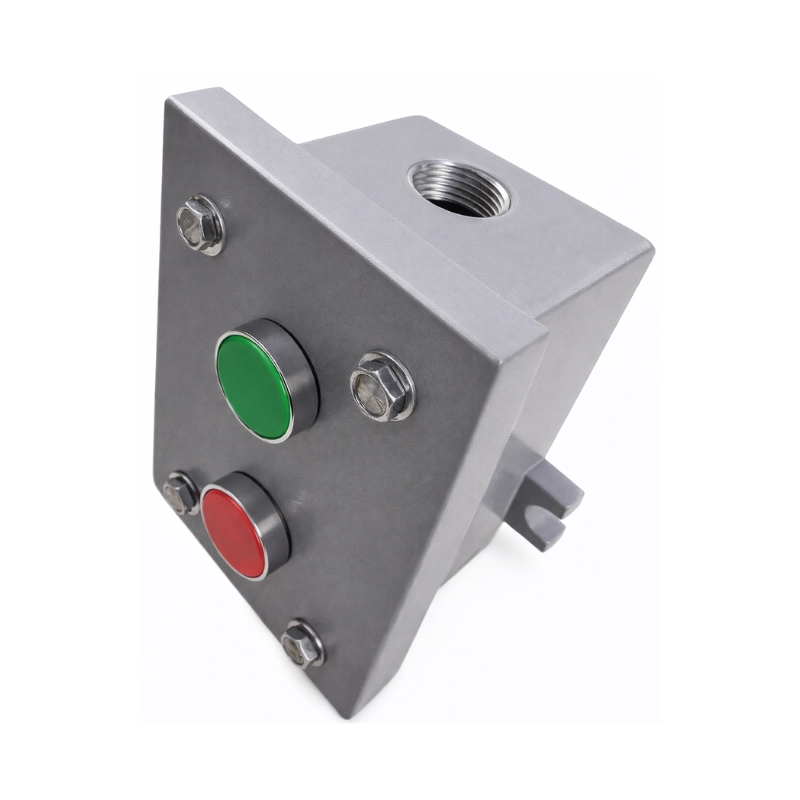 Caja Botonera Nema 4X, Con 1 Pulsador Arranque, 1 Parada De Emergencia Y 1 Salida De 1