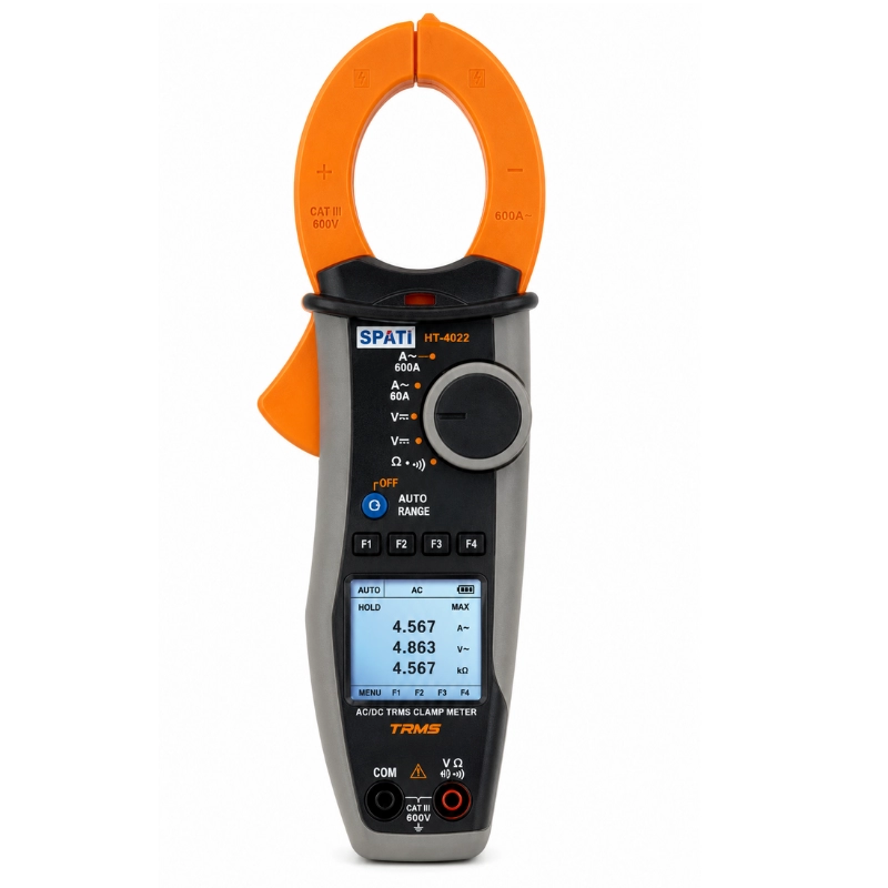 Pinza medidora de potencia digital profesional True RMS HT9023, pantalla 128 x 128 px