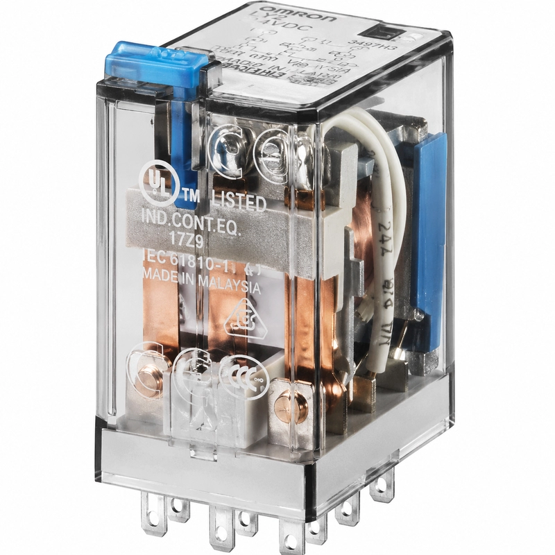 Rele Pines Planos Serie 55 24VDC LED De Indicación Y Diodo