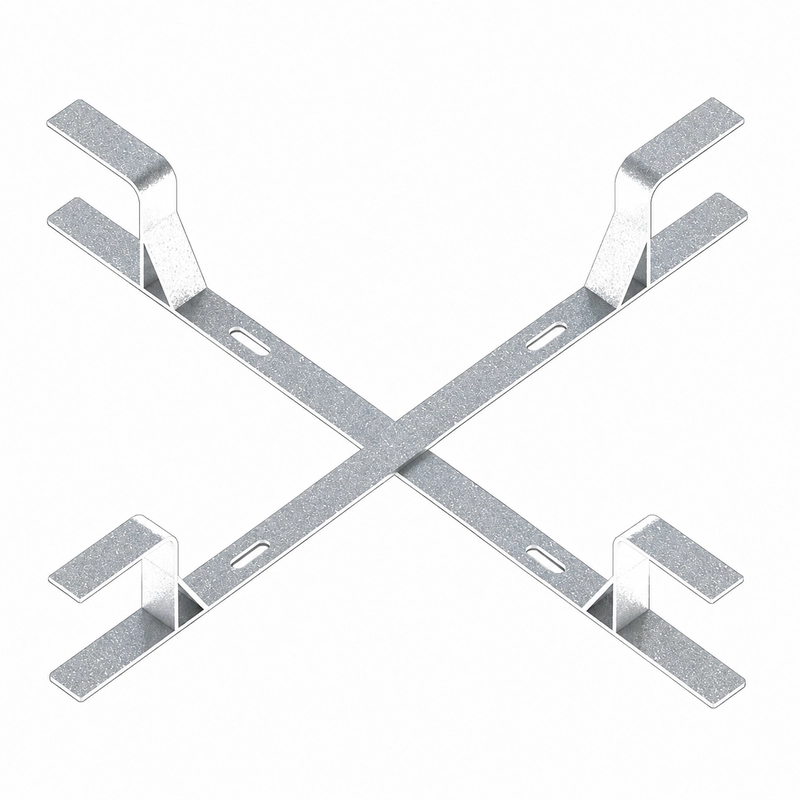 Cruceta Para Reserva De Cable Opgw Para Fijar Al Poste Con Collarines, Estructura Principal En Platina De1/4