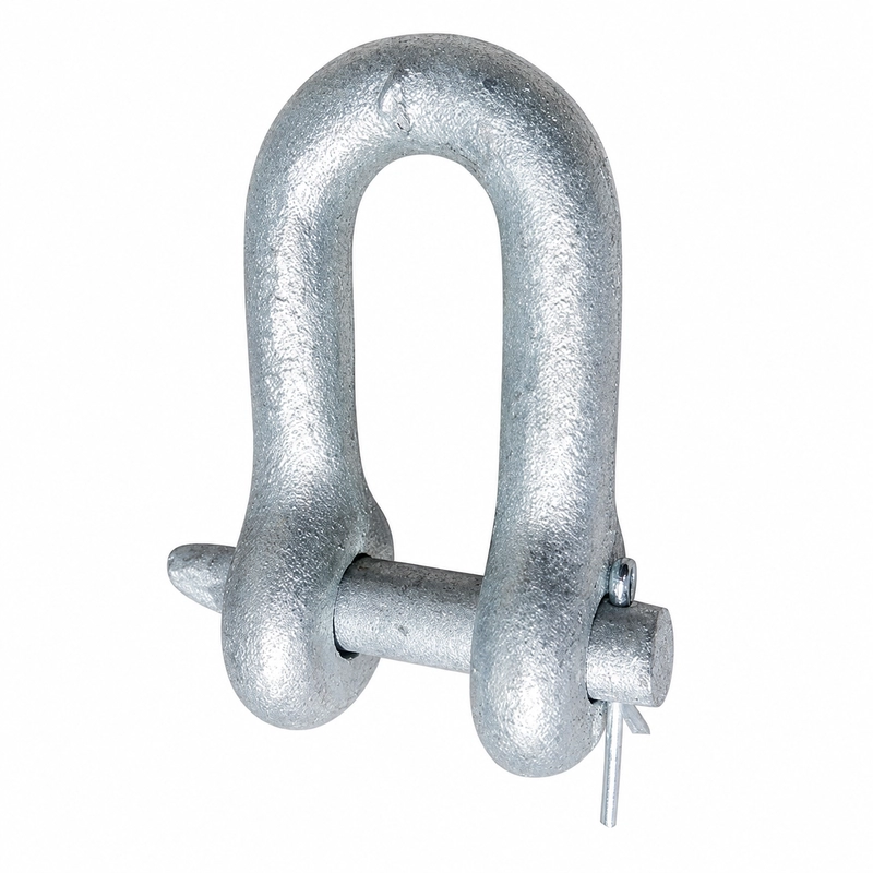 Eslabon En U Largo Recto De 5/8 Con Pasador De 5/8 De 15000 Lbs Galvanizado En Caliente