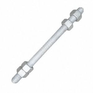 Esparrago De 1/2 X 8 4 Tuercas Galvanizado En Caliente