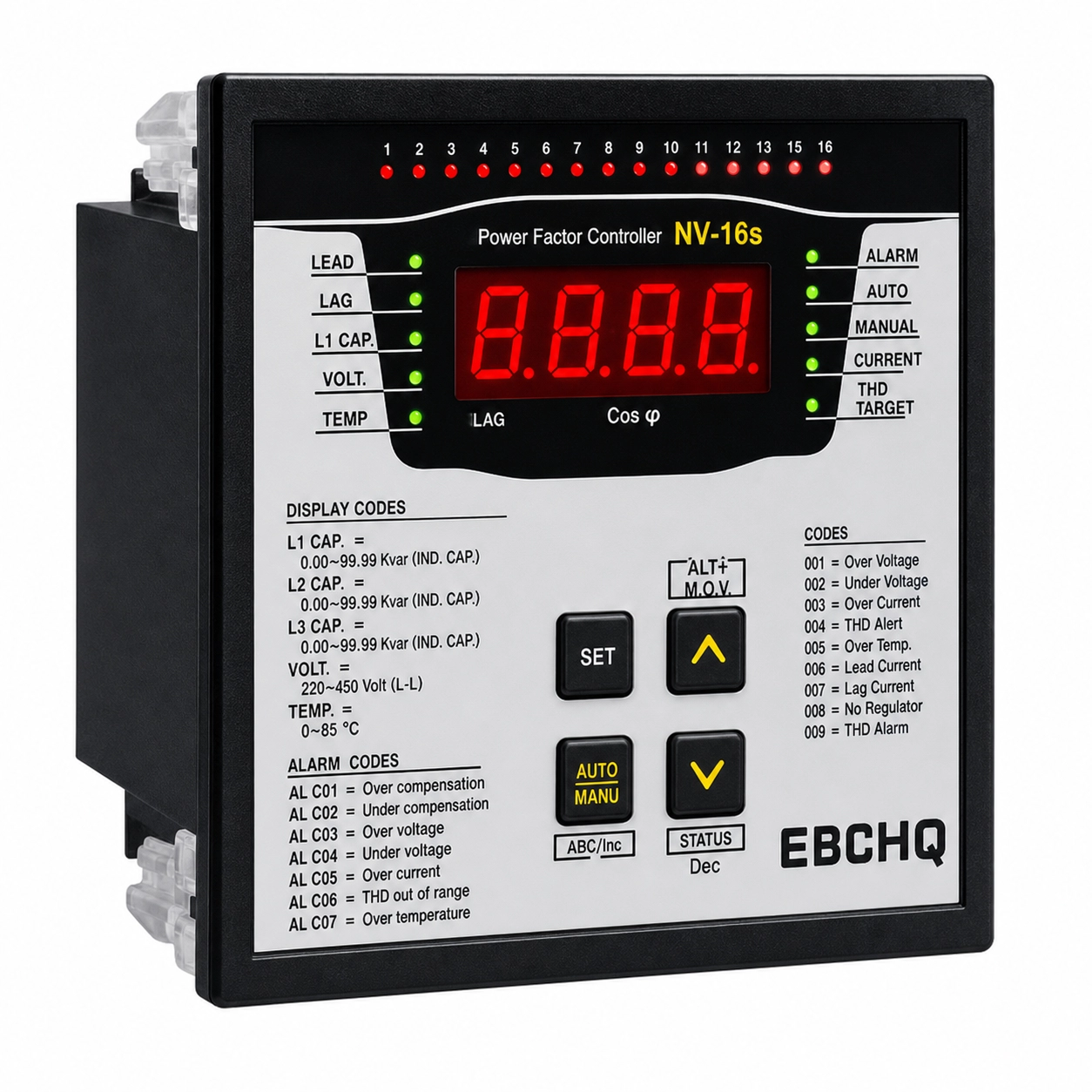 Controlador Factor Potencia 14 Pasos 100 - 275VAC