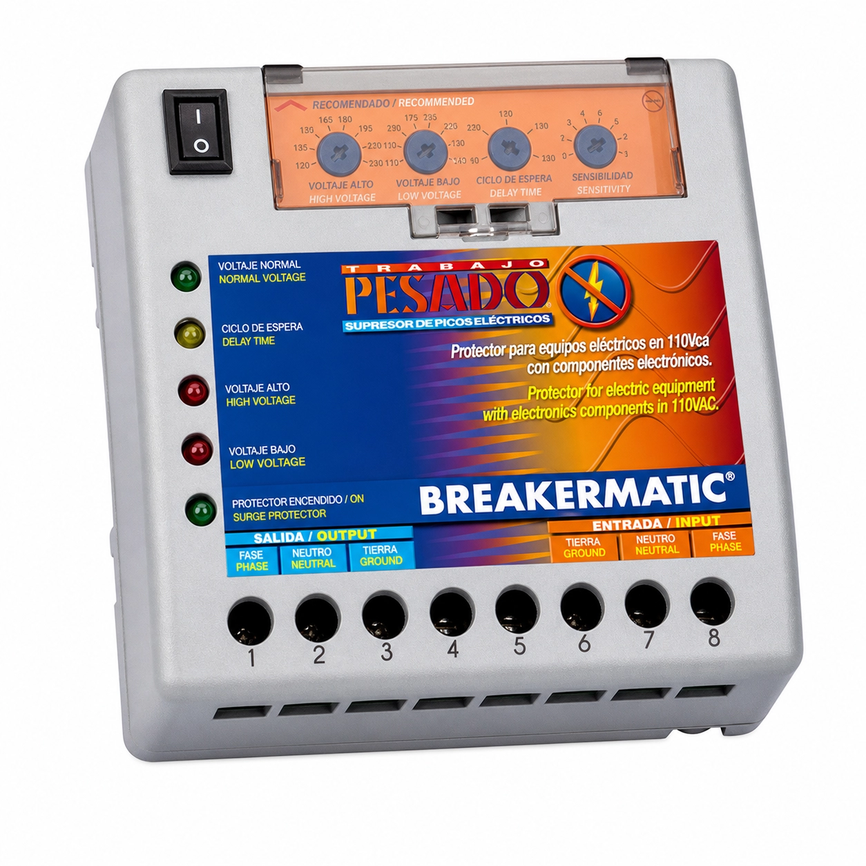 Protector Trabajo Pesado Supresor De Picos 110V 12K BTU PMP110-D00E++11