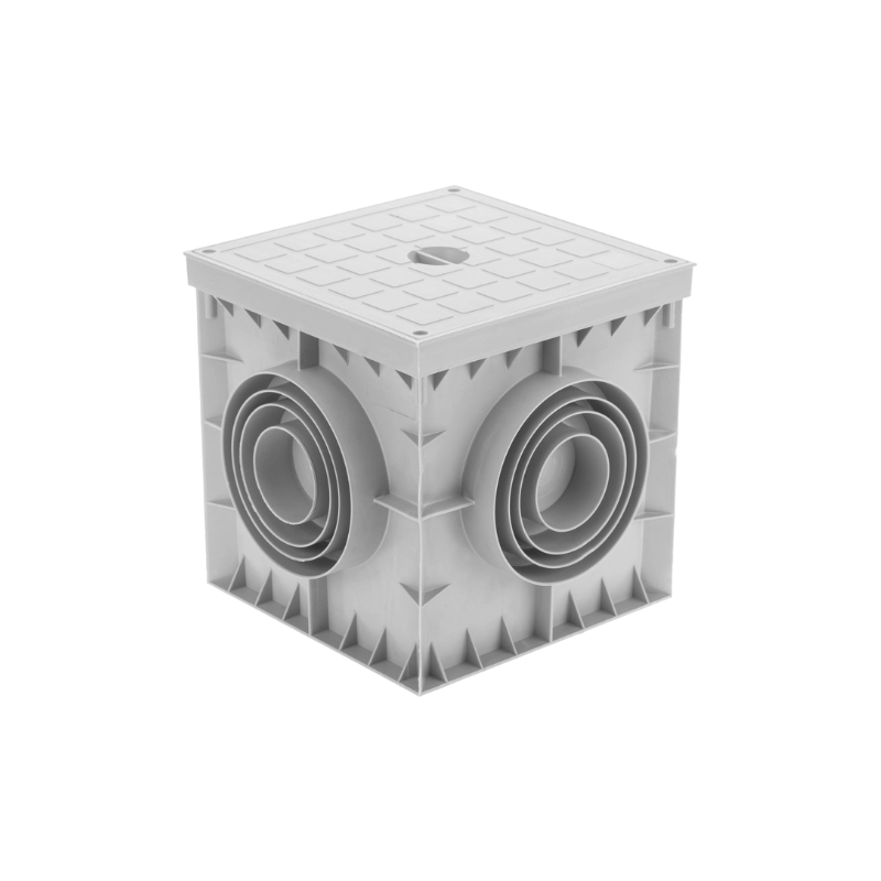 Caja De Inspección 200x200x200mm Gris