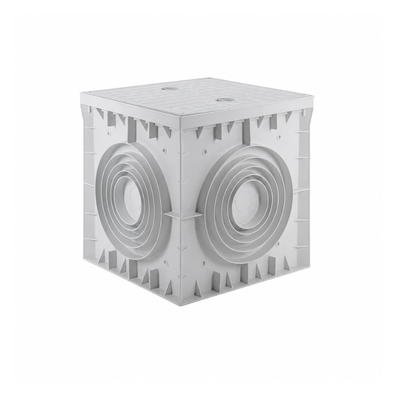 Caja De Inspección 400x400x400mm Gris