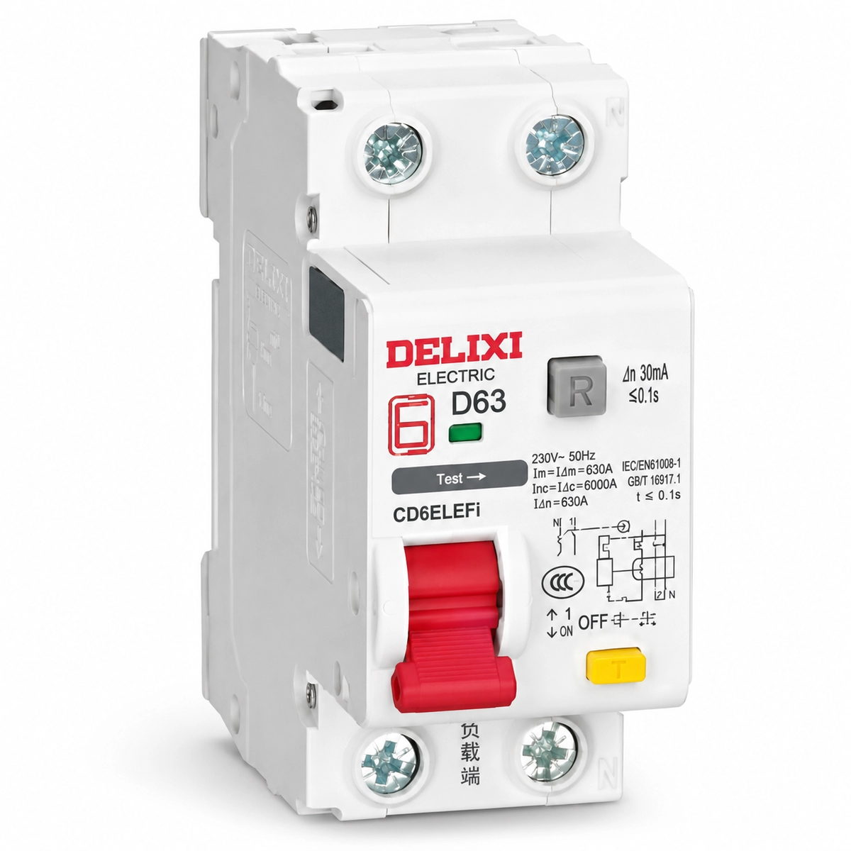 Minibreaker de corriente residual 20A 2P 6kA (Sn) CDB6LESi-2C20