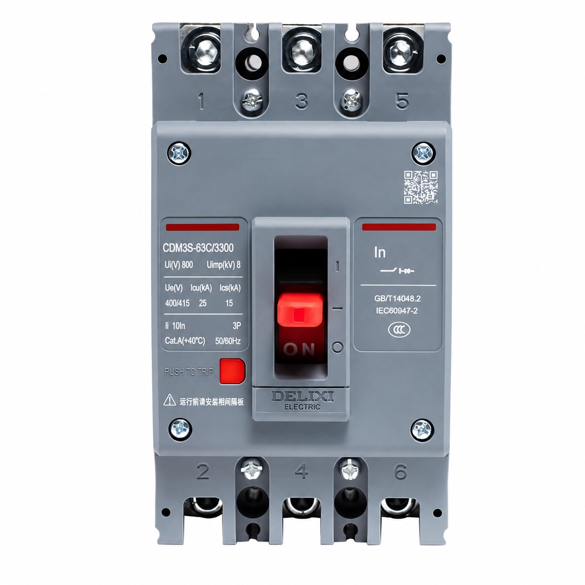 Breaker en caja moldeada 20A 3P (Sn) CDM3S-63C