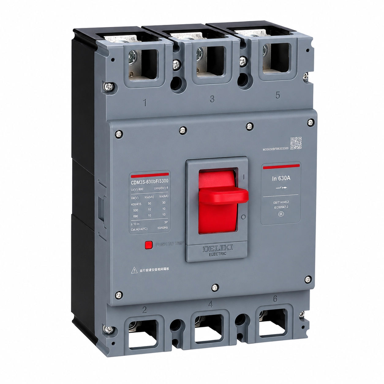Breaker en caja moldeada 630A 3P (Sn) CDM3S-630F