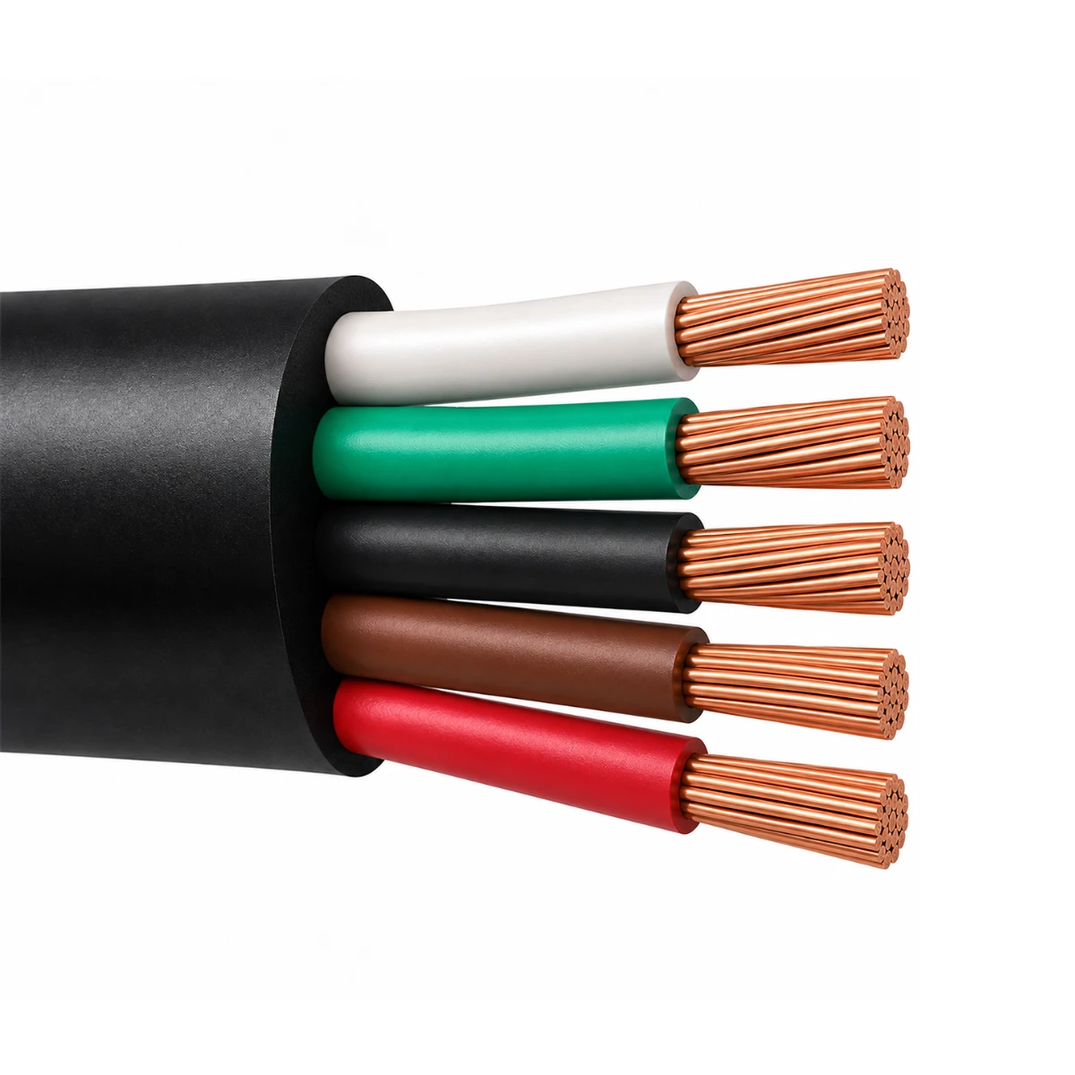 Cable Encauchetado Libre De Halogenos STF LS 5X8AWG