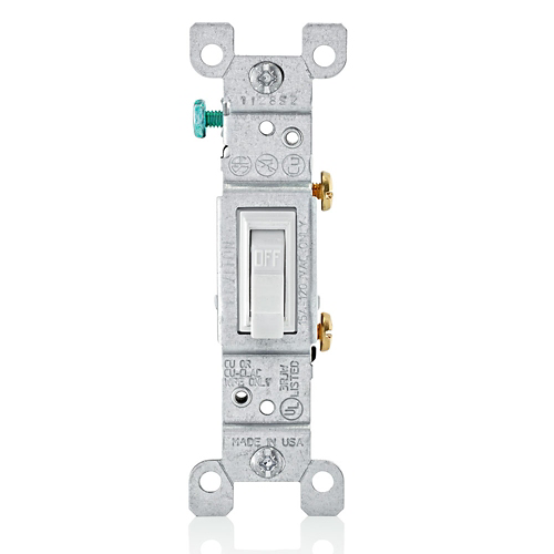 Interruptor sencillo 15 A 120 V color blanco