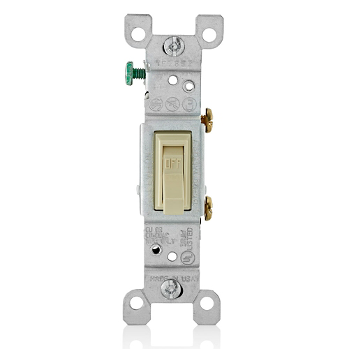 Interruptor sencillo 15 A 120 V color crema