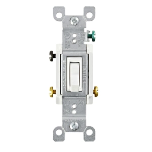 Interruptor sencillo conmutable 15 A 120 V color blanco