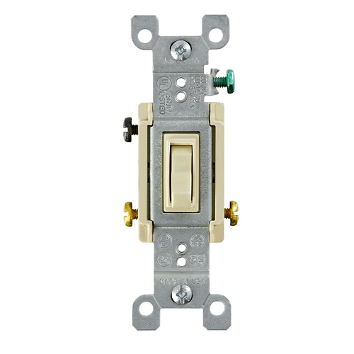 Interruptor sencillo conmutable 15 A 120 V color crema