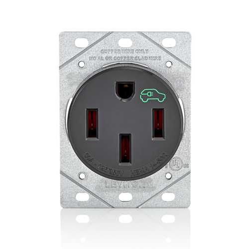 Toma de incrustar para carga de vehículos eléctricos 50 A 125/250 V NEMA 14-50R