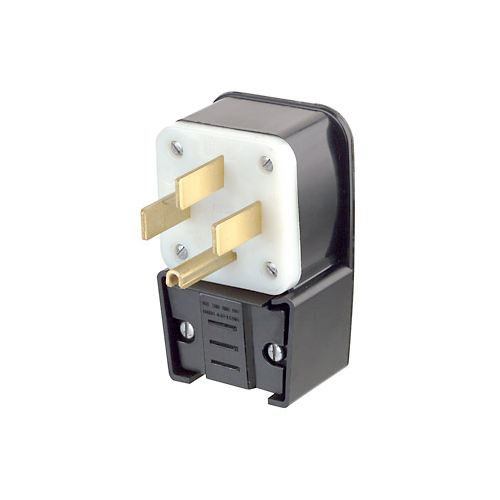 Clavija en ángulo con tierra 50 A 125/250 V grado industrial NEMA 14-50P