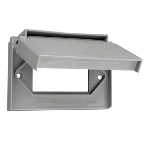 Tapa Intemperie Horizontal Para Decora/Gfci Color Gris