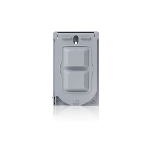 Tapa intemperie vertical para toma doble, sencilla y Decora/GFCI