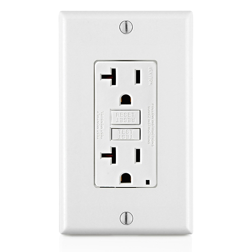 Toma doble GFCI 20 A 125 V color blanco