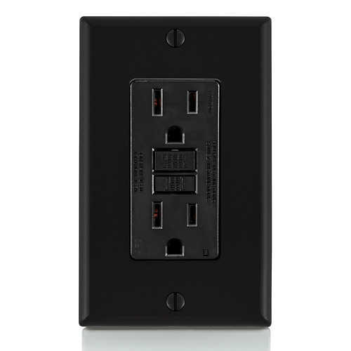 Toma doble AFCI 15 A 125 V color negro