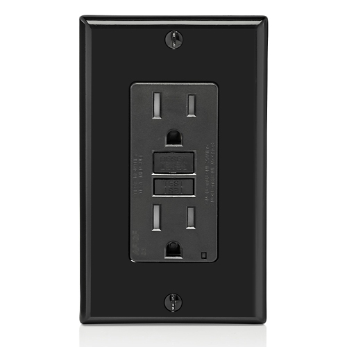 Toma doble AFCI/GFCI 15 A 125 V color negro