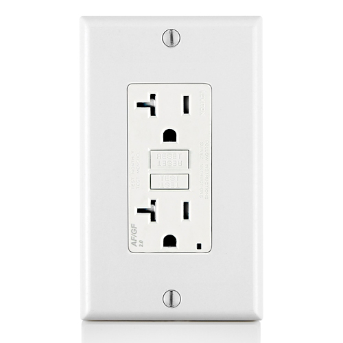 Toma doble AFCI/GFCI 20 A 125 V color blanco
