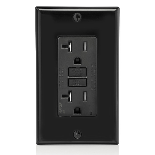 Toma doble AFCI/GFCI 20 A 125 V color negro