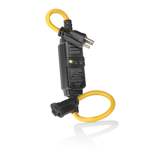 Extensión GFCI 2 Ft 15 A 120 V color negro