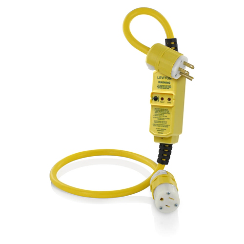 Extensión GFCI 3 Ft 15 A 120 V color amarillo