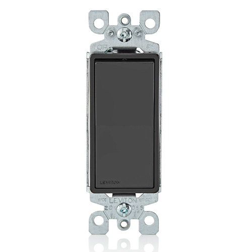 Interruptor sencillo 15 A 120/277 V color negro