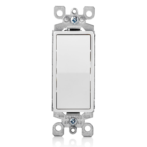 Interruptor sencillo conmutable 15 A 120/277 V color blanco