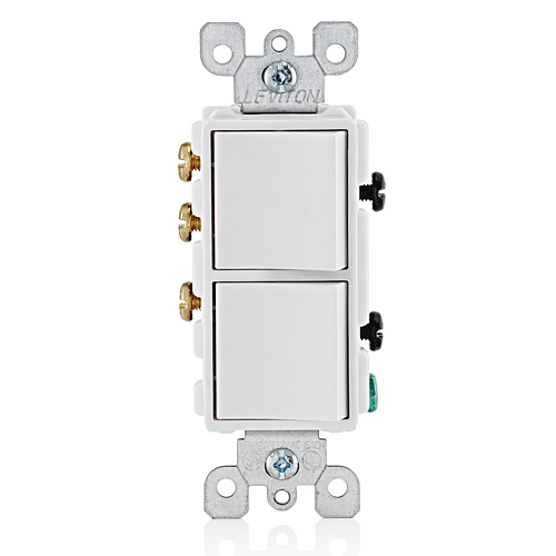 Interruptores sencillo + conmutable 15 A 120/277 V color blanco
